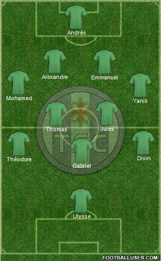 Toulouse Football Club 4-4-1-1 football formation