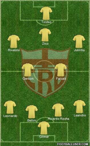 CR Brasil 4-2-3-1 football formation