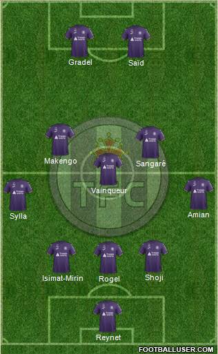 Toulouse Football Club 3-5-2 football formation