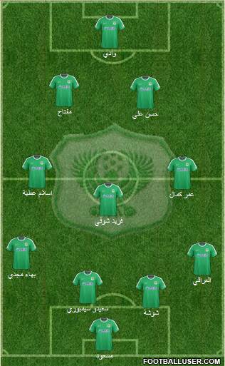 Masry Port Said 4-3-2-1 football formation