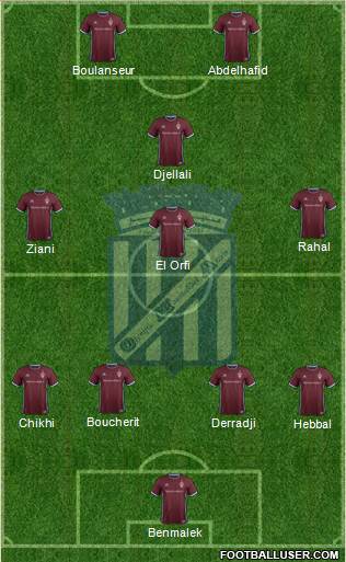 Olympique Mostakbel Arzew 4-3-1-2 football formation