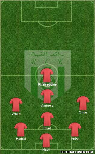 Raed Chabab Kouba 4-4-1-1 football formation