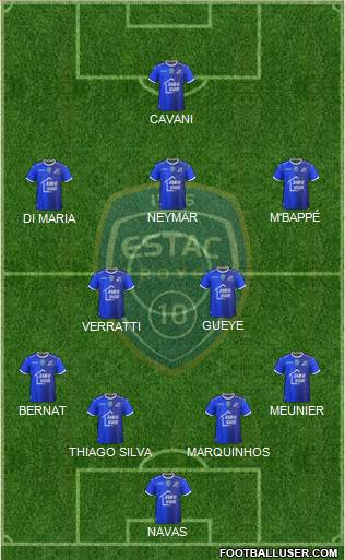 Esperance Sportive Troyes Aube Champagne 4-2-3-1 football formation