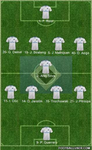 Hamburger SV 4-1-4-1 football formation