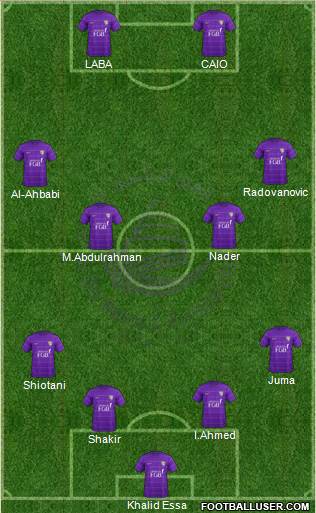 Al-Ain 4-4-2 football formation