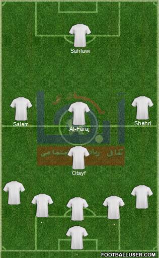 Abha 5-4-1 football formation