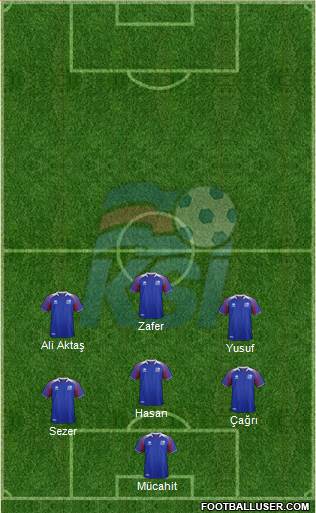 Iceland 3-5-1-1 football formation