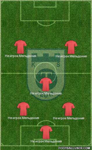 KS Teuta Durrës 3-4-1-2 football formation