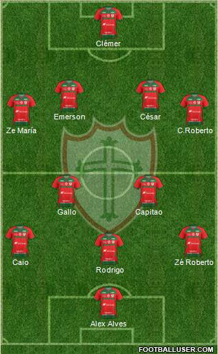 A Portuguesa D 4-5-1 football formation