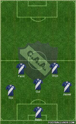 Alvarado 4-2-4 football formation
