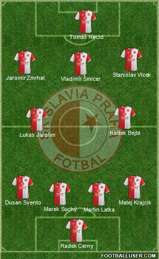 Slavia Prague 4-5-1 football formation