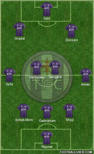 Toulouse Football Club 3-4-3 football formation