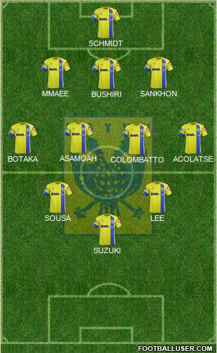 K Sint-Truidense VV 3-4-3 football formation