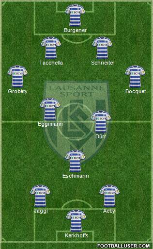 FC Lausanne-Sport 4-2-1-3 football formation