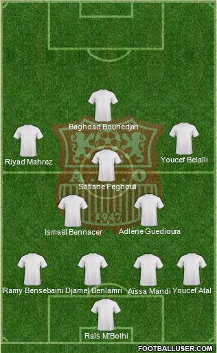 Amel Saad Olympic Chlef 4-2-1-3 football formation