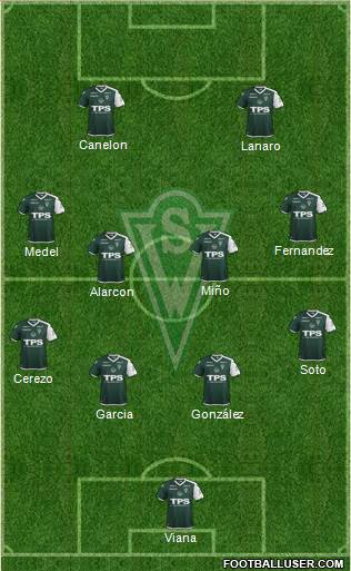 CD Santiago Wanderers S.A.D.P. 4-4-2 football formation