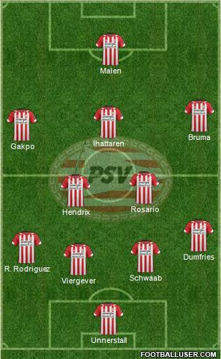 PSV 4-1-4-1 football formation