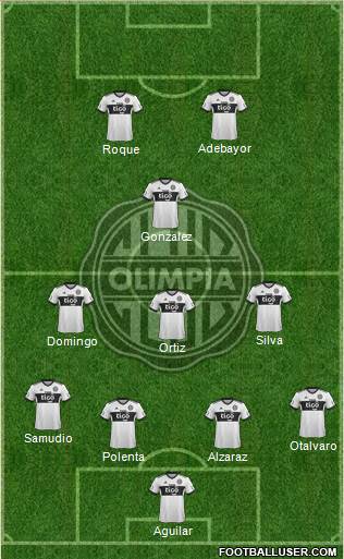 C Olimpia 4-4-2 football formation