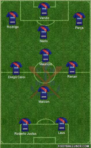 CN Marcílio Dias 4-4-2 football formation