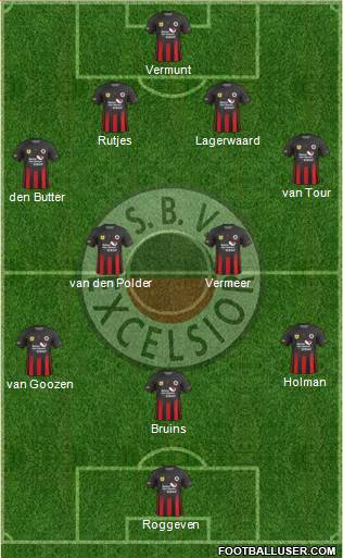 SBV Excelsior 4-5-1 football formation