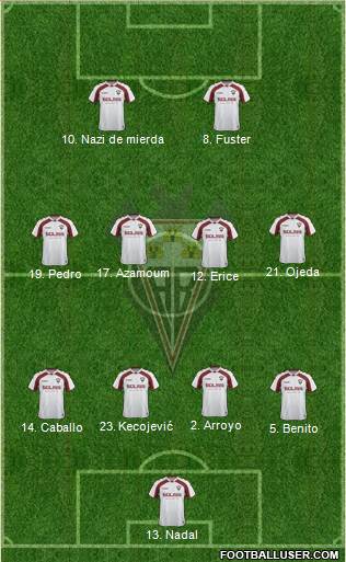 Albacete B., S.A.D. 4-4-2 football formation
