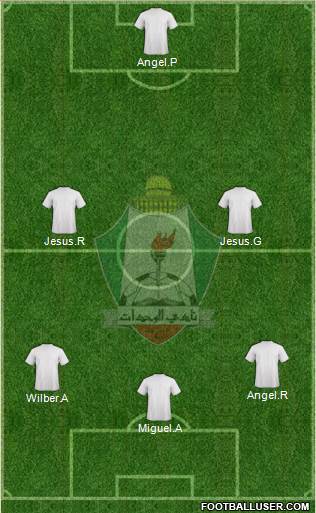 Al-Wehdat 4-2-3-1 football formation