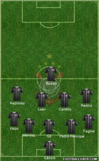 SC Corinthians Paulista 5-4-1 football formation