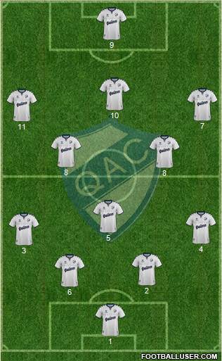 Quilmes 4-2-3-1 football formation