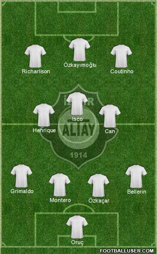 Altay 3-4-1-2 football formation