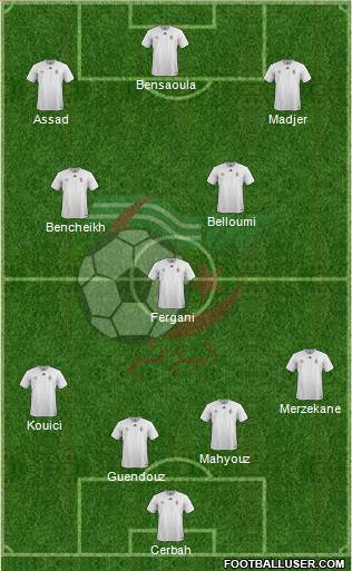 Algeria 4-3-3 football formation