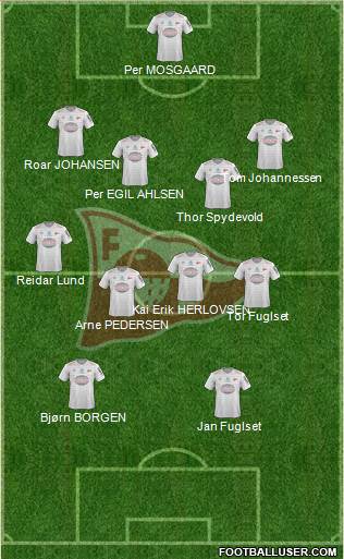 Fredrikstad FK 4-4-2 football formation