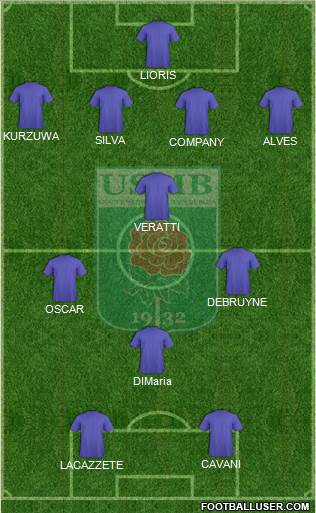 Union Sportive Madinet Blida 4-4-2 football formation