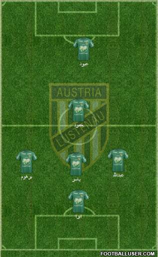 SC Austria Lustenau 4-2-1-3 football formation