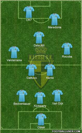 K Lierse SK 3-4-1-2 football formation