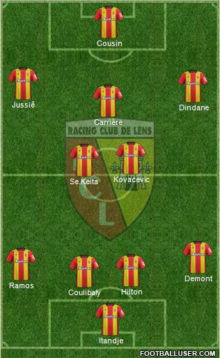 Racing Club de Lens 4-2-1-3 football formation