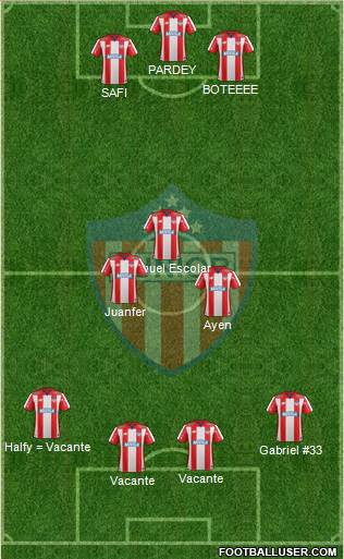 CPD Junior 4-3-2-1 football formation