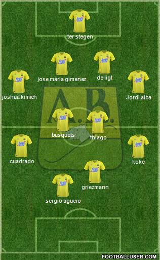 CA Bucaramanga CD 4-4-2 football formation