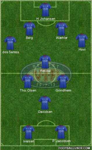 Vålerenga Fotball 4-4-2 football formation