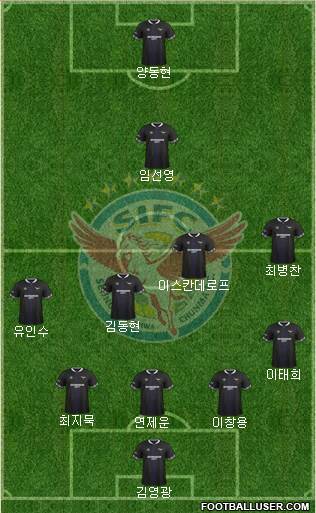 Seongnam Ilhwa Chunma 3-5-1-1 football formation