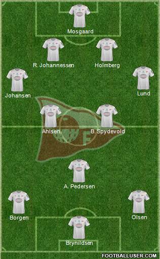 Fredrikstad FK 4-2-1-3 football formation