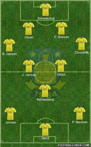 Brøndbyernes Idrætsforening 4-2-1-3 football formation