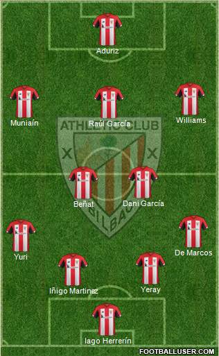 Athletic Club 4-2-3-1 football formation