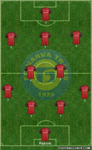 JK Narva Trans 4-2-3-1 football formation