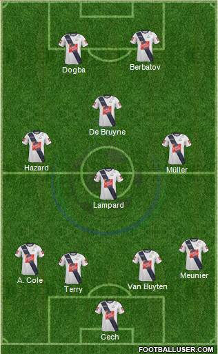 KSV Roeselare 4-3-1-2 football formation