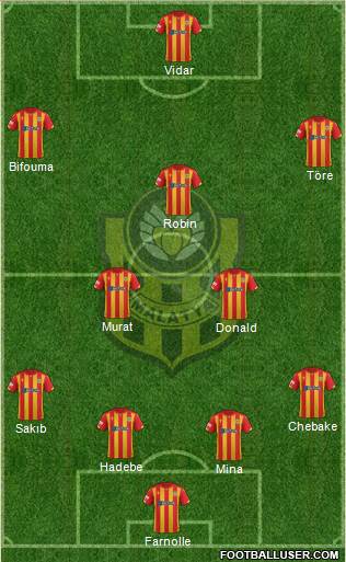 Malatya Belediyespor 4-2-3-1 football formation