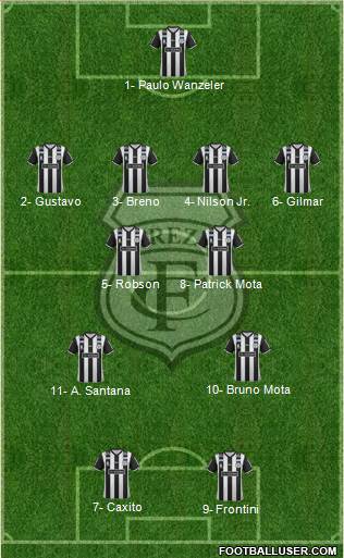 Treze FC 4-4-2 football formation