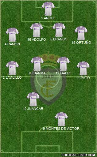 Real Jaén C.F. 4-4-1-1 football formation