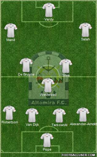 Club Altamira F.C. 4-5-1 football formation