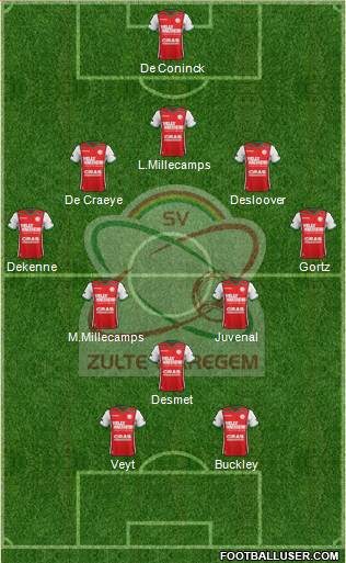 SV Zulte Waregem football formation