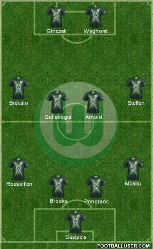 VfL Wolfsburg 4-2-2-2 football formation